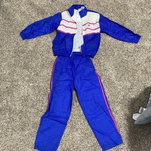 Vintage Hanes blue/violet and pink sweat suite